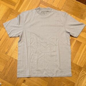 Topman Mock Neck Tan/Gray Short Sleeve Tee